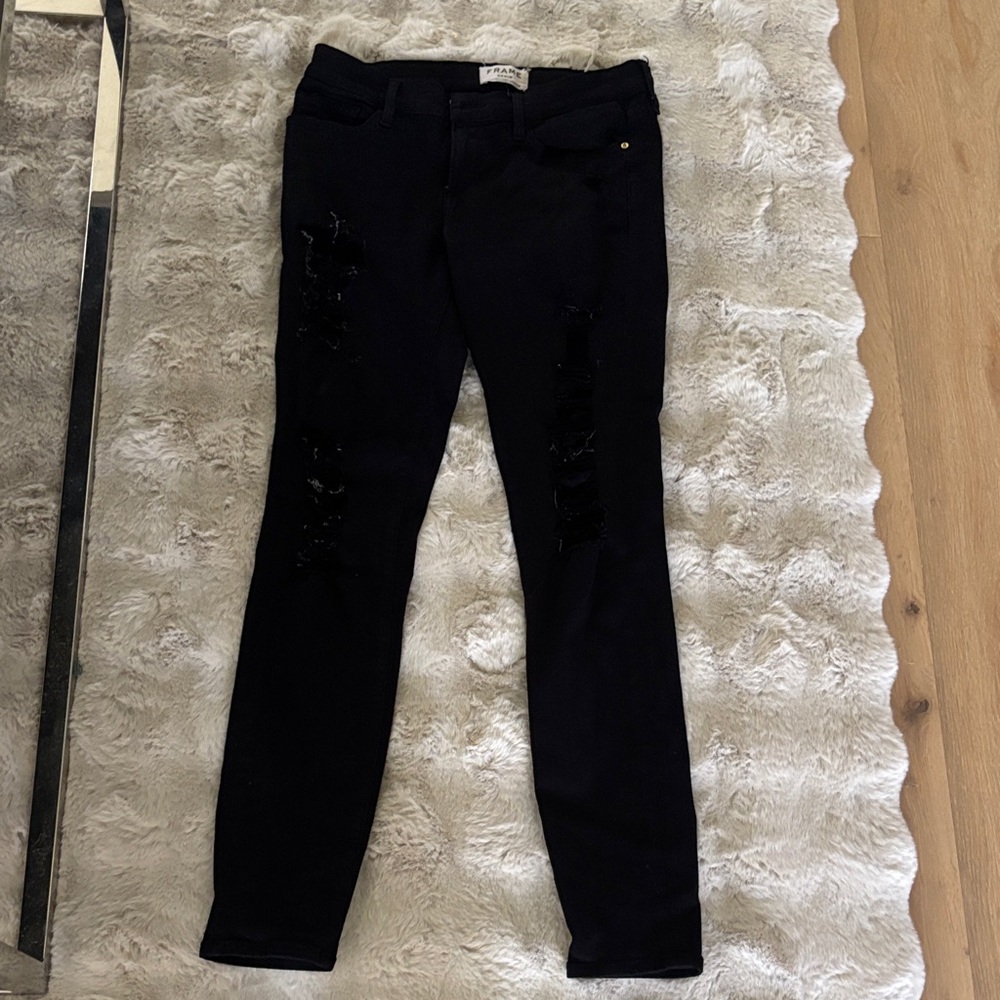 Frame Denim Women's Black Skinny Jeans